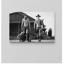 Black and White Cowboy Wall Art / Vintage Cowboy Poster / Texas Cowboy / Farmhouse Gift / Vintage Wall Art / Western Cow