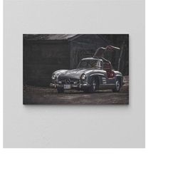 Mercedes Benz Wall Art / Banksy Canvas / Keepsake Gift / Car Wall Art / Oil Painting Canvas / Popular Art Decor / Trend