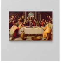 Jesus Christ Last Supper / Canvas Poster Art / Jesus Canvas Decor / Christian Poster / Jesus Christ Art Canvas / Last Su