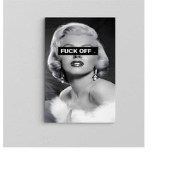 Marilyn Monroe Poster / Hollywood Stars / Black And White Wall Art / Marilyn Monroe Print / Fashion Photography / Femini