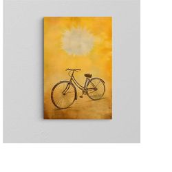 bicycle minimalist wall art / canvas art / bicycle lover gift / christmas decor / ready to hang canvas / housewarming gi