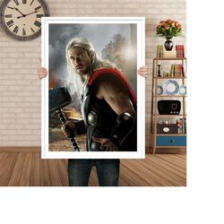 Thor Avengers Endgame Poster - Movie Poster Art Home Decor Bedroom Poster Wall Art Film Print Classic Movie Poster Chris