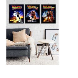 Back to the Future Poster Set - Movie Poster Art Home Decor Bedroom Poster Wall Art Film Print Classic Films Retro Movie