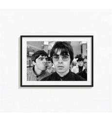 Liam Gallagher and Noel Gallagher Posters / Black