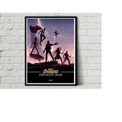 Avengers Infinity War Guardian of the Galaxy Minimal Artwork Alternative Design Movie Film Poster Print