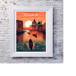 Venice Italy Travel Traveling Tourism Artwork Alternative Design Movie Film Poster Print Minimal Minimalist