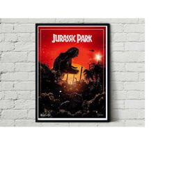 Jurassic Park Artwork Alternative Design Movie Film Poster Print