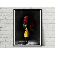 Stephen King's IT Horror Pennie Wise Clown Balloon Poster Artwork Alternative Design Movie Film Poster Print