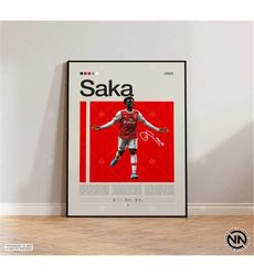 Bukayo Saka Poster, England Soccer, Arsenal FC, Soccer