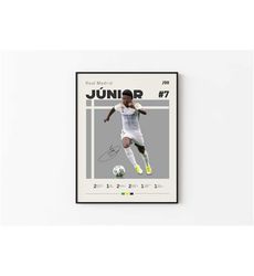 vinicius junior  poster, real madrid, football print,