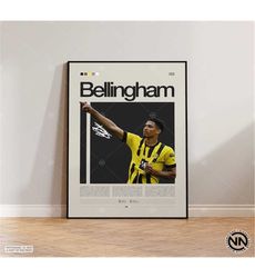 Jude Bellingham Poster, Borussia Dortmund, Soccer Gifts, Sports