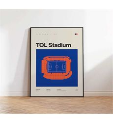 FC Cincinnati Poster, TQL Stadium Print, Mid Century