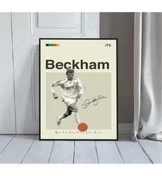 David Beckham Poster, Minimalist Soccer Print, Soccer Gifts,