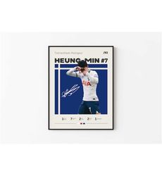 heung-min son poster, tottenham hotspur, football print, football