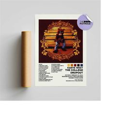 Kanye West Poster / The College Dropout Poster / Album Cover Poster Poster Print Wall Art, Custom Poster, The College Dr