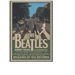 The Beatles Abbey Road 1969 Album Vintage Classic Semi-Glossy Paper 70x100 Poster