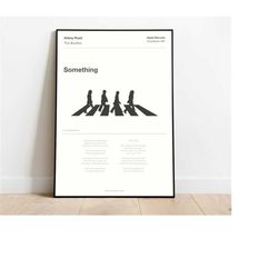 A3 Music Poster - Song Lyric Print - The Beatles  - Something