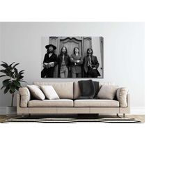 The Beatles Poster Wall Art Print Canvas, Recording Studio Wall Art, The Beatles Music Group Canvas, Art Rock and Pop Ro