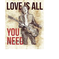 Paul McCartney Art |The Beatles Fan Art |Music Lover Wall Art |Recording Studio Art |Retro Music Poster|Typography Desig