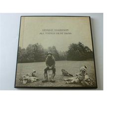 George Harrison All Things Must Pass Vinyl Record LP STCH 639 (3 Record Set-Poster ) Apple Records 1970 Beatles Records