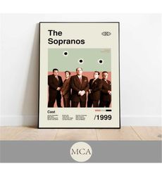 The Sopranos, mid-century art poster, high quality print,