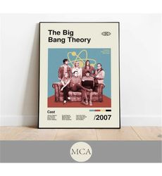 The Big Bang Theory, mid-century art poster, high
