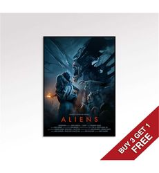 Aliens Classic Movie Poster,Film Wall Art Picture Print