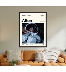 Alien Poster, Ridley Scott, Retro Movie Poster, Wall