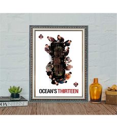 Ocean&39s Thirteen Movie Poster,  Brad Pitt Classic