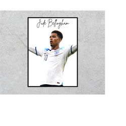 Jude Bellingham Iconic Celebration Print Instant Download Wall Art Football Soccer England Birthday Fan Gift for Boys Pr
