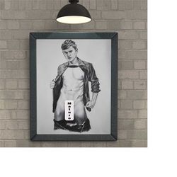 Gay Charcoal High quality Poster, Gay Gifts, LGBTQ Wall Poster, Home Wall Art