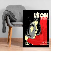 Leon Movie Poster, Modern Movie Poster Print, Leon The Professional Poster Wall Decor, Movie Posters Art