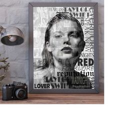Taylor Swift Poster, Singer Digital Wall Art, Music Prints, Famous Poster...