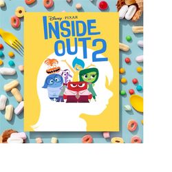Inside Out 2 Movie Poster, Animation Movie Poster, Home Wall Art Digital Print...