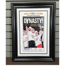 2007 San Antonio Spurs NBA Champion Framed Front Page Newspaper Print