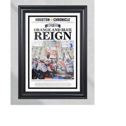 2017 Houston Astros Parade World Series framed front page print