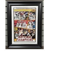 2022 Georgia Bulldogs - National Champions- College Football National Champions Framed Front Page Newspaper Print