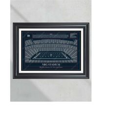 houston texans nrg stadium blueprint football print