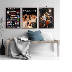 Friends TV series movie Art Classic bedroom art Canvas Poster-unframe-8x12'',12x18''14x21''16x24''20x30''24x36''