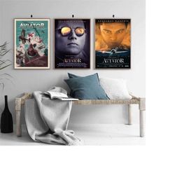 Aviator film Classic movie bedroom art Canvas Poster-unframe-8x12'',12x18''14x21''16x24''20x30''24x36''