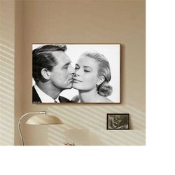 Cary Grant and Grace Kelly To Catch a Thief Classic movie bedroom art Canvas Poster-unframe-8x12'',12x18''14x21''16x24''