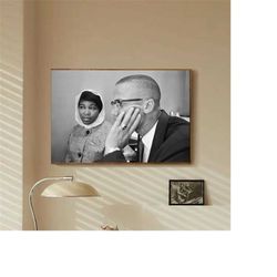 Malcolm X vintage Celebrity Music Star bedroom art Canvas Poster-unframe-8x12'',12x18''14x21''16x24''20x30''24x36''