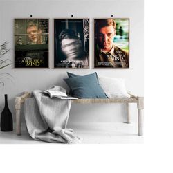 A beautiful mind 2001 film Classic movie bedroom art Canvas Poster-unframe-8x12'',12x18''14x21''16x24''20x30''24x36''