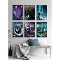 Hollow Knight GAME Classic movie bedroom art Canvas Poster-unframe-8x12'',12x18''14x21''16x24''20x30''24x36''