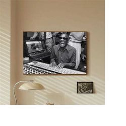 Ray Charles Celebrity Music Star bedroom art Canvas Poster-unframe-8x12'',12x18''14x21''16x24''20x30''24x36''