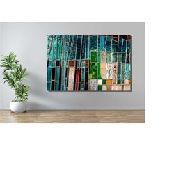 Mosaic 3d Effect Canvas Wall Art Wall Decor,Abstract Painting,Abstract Artwork,Expressionism Art,Modern Wall Art,Mosaic