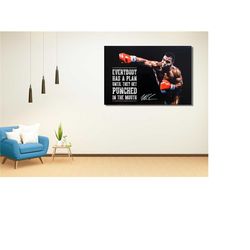 Mike Tyson Quote Poster Print Art,Mike Tyson Poster Art,Gym Wall Art Canvas Prints,Fitness Room Decors,UFC Boxing Fighti