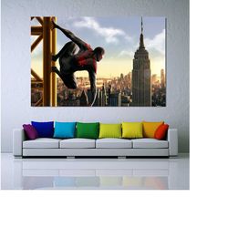 Spiderman Poster Art,Spider-man Canvas Wall Art,Spiderman Canvas Print Art,Gift for Kids,Spider-man Wall Decor,Game Room
