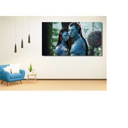 avatar canvas art print,avatar 2 (2022) movie poster print,movie wall decor,kids room wall art decor,game room art,gift