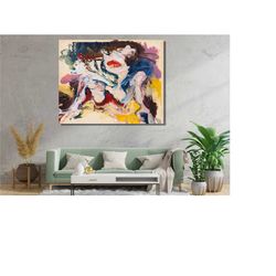 Willem De Kooning Abstract Painting Canvas Wall Art Print,Reproduction Prints,Trendy Modern Canvas Wall Art Decors,Expre